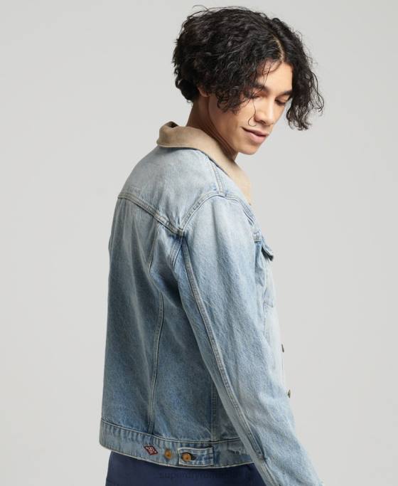 Superdry geacă de camioner de epocă highwayman îmbrăcăminte albastru bărbați JX0Z4451