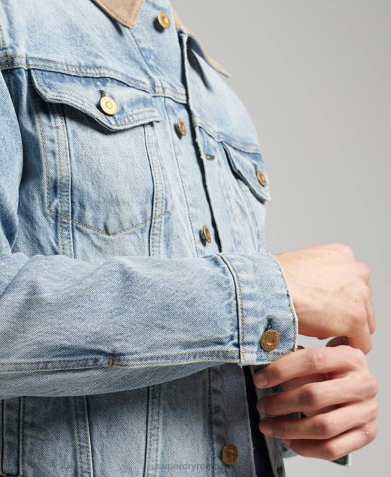 Superdry geacă de camioner de epocă highwayman îmbrăcăminte albastru bărbați JX0Z4451