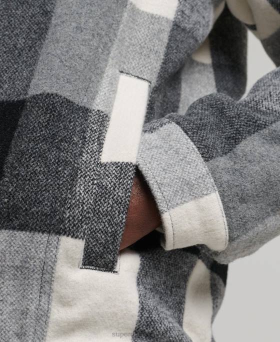 Superdry geacă de camioner din lână sherpa highwayman îmbrăcăminte negru bărbați JX0Z4671