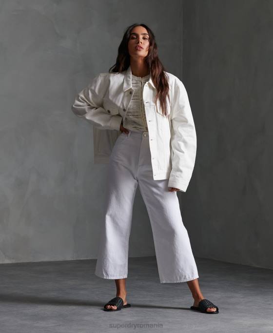 Superdry geacă de camionetă prieten îmbrăcăminte alb femei JX0Z3854