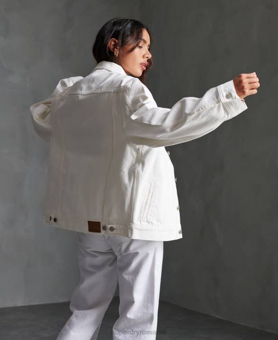 Superdry geacă de camionetă prieten îmbrăcăminte alb femei JX0Z3854