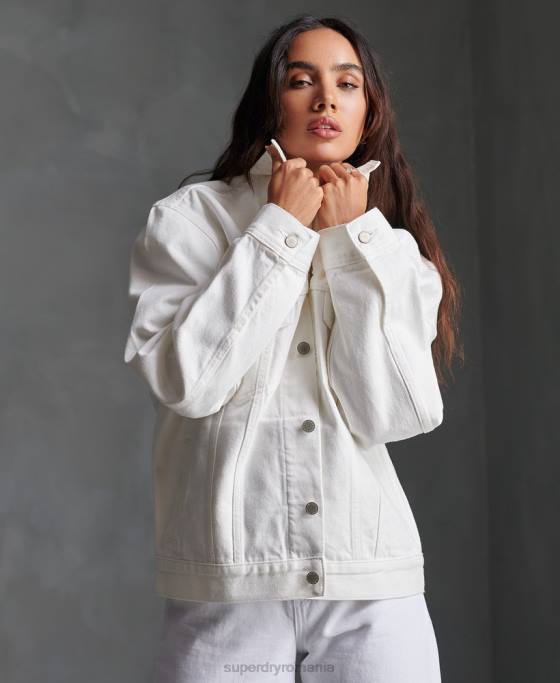 Superdry geacă de camionetă prieten îmbrăcăminte alb femei JX0Z3854