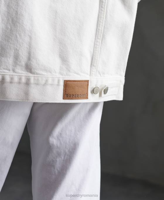 Superdry geacă de camionetă prieten îmbrăcăminte alb femei JX0Z3854