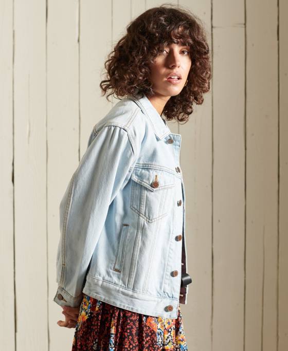 Superdry geacă de camionetă prieten îmbrăcăminte albastru deschis femei JX0Z5615