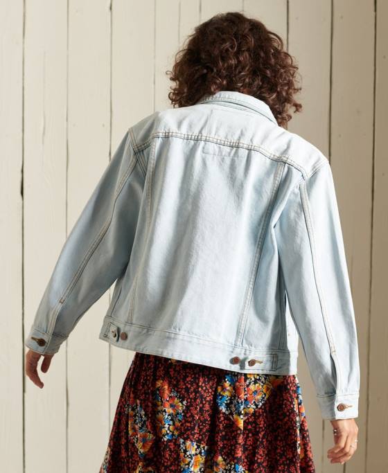 Superdry geacă de camionetă prieten îmbrăcăminte albastru deschis femei JX0Z5615