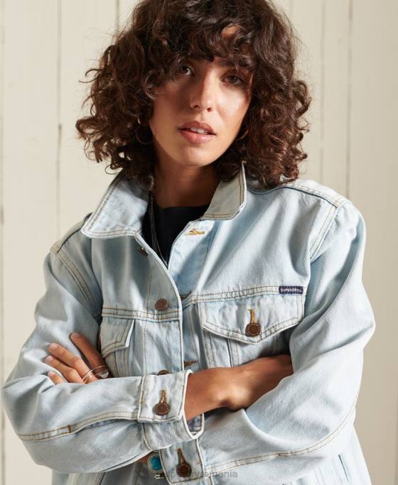 Superdry geacă de camionetă prieten îmbrăcăminte albastru deschis femei JX0Z5615