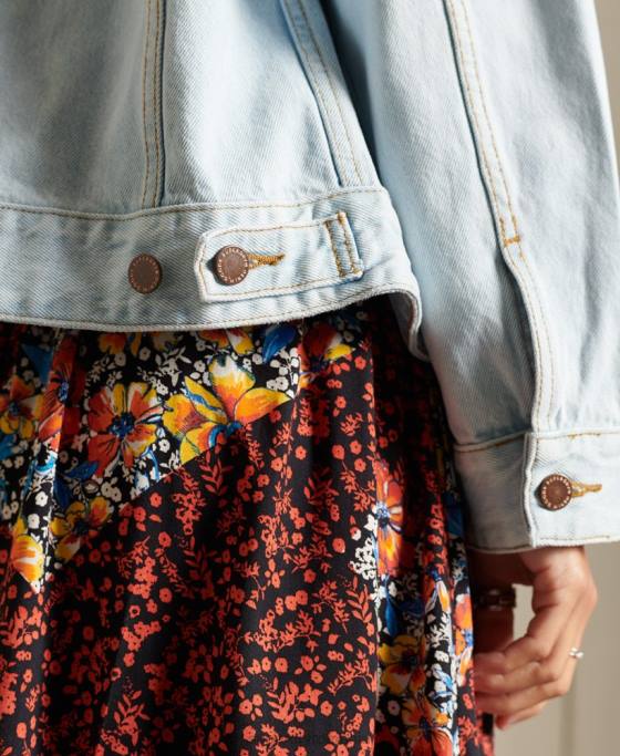 Superdry geacă de camionetă prieten îmbrăcăminte albastru deschis femei JX0Z5615