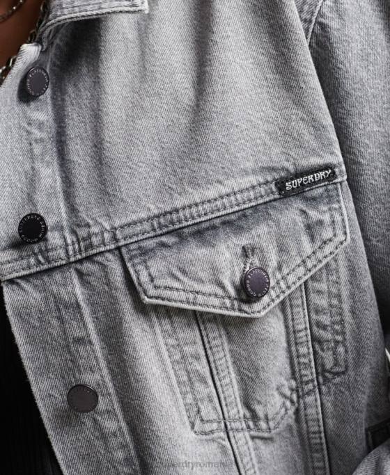 Superdry geacă de camionetă prieten îmbrăcăminte gri femei JX0Z5430