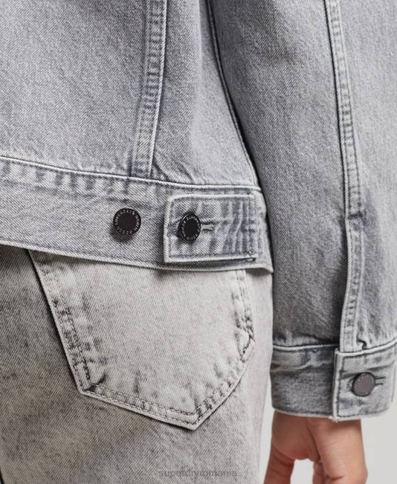 Superdry geacă de camionetă prieten îmbrăcăminte gri femei JX0Z5430