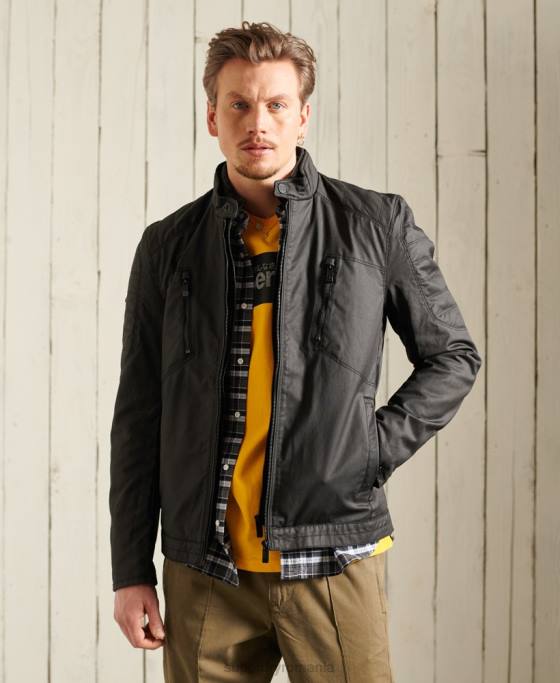 Superdry geacă de motociclist din carbon îmbrăcăminte negru bărbați JX0Z4688