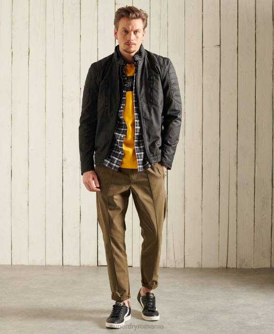 Superdry geacă de motociclist din carbon îmbrăcăminte negru bărbați JX0Z4688