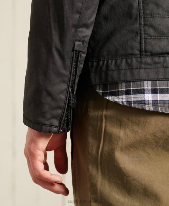 Superdry geacă de motociclist din carbon îmbrăcăminte negru bărbați JX0Z4688