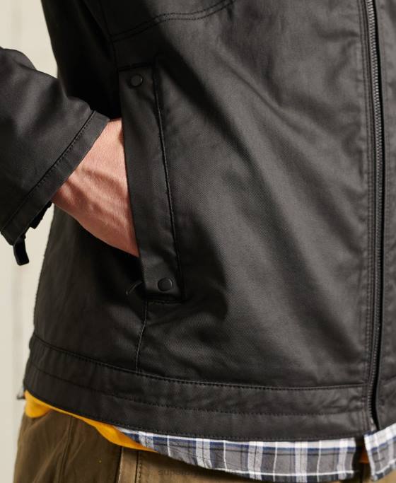 Superdry geacă de motociclist din carbon îmbrăcăminte negru bărbați JX0Z4688