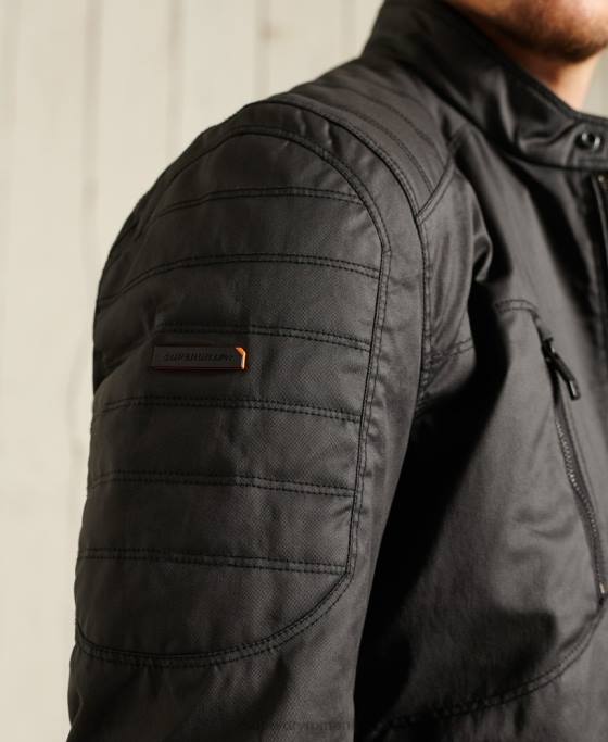 Superdry geacă de motociclist din carbon îmbrăcăminte negru bărbați JX0Z4688
