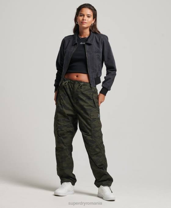 Superdry geacă de pânză indie club îmbrăcăminte negru femei JX0Z3733