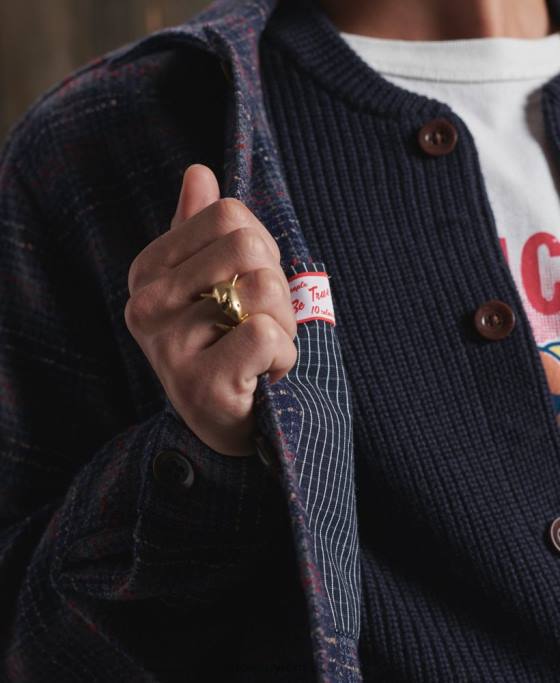 Superdry geacă din lână uscată ediție limitată îmbrăcăminte albastru bărbați JX0Z4761