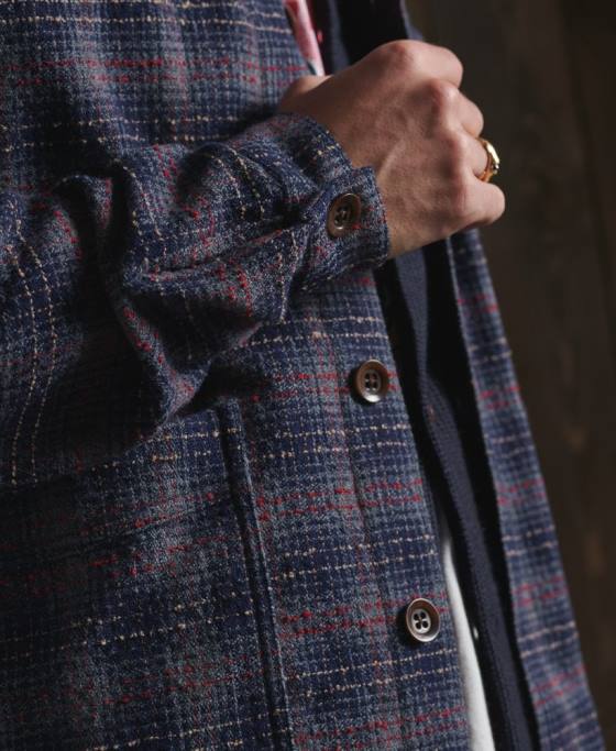 Superdry geacă din lână uscată ediție limitată îmbrăcăminte albastru bărbați JX0Z4761