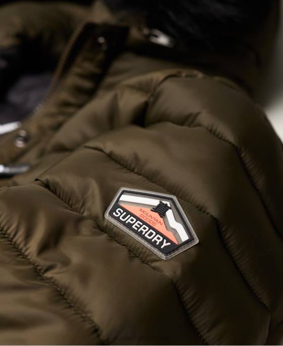 Superdry geacă fuji subțire cu glugă cu fermoar dublu îmbrăcăminte kaki femei JX0Z3845