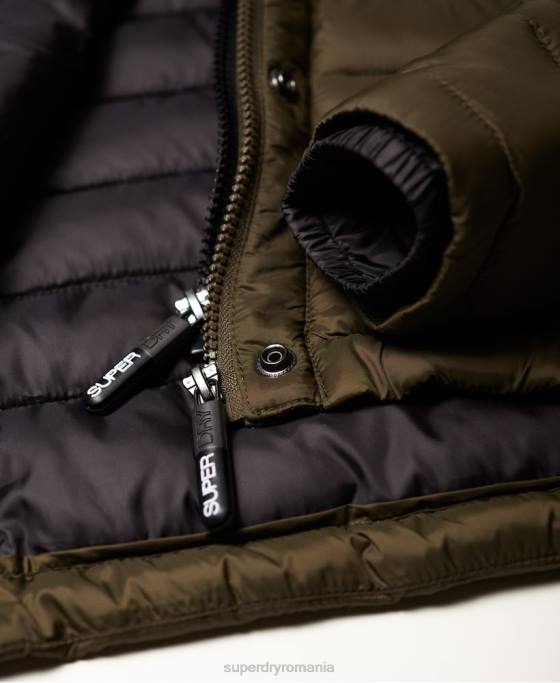 Superdry geacă fuji subțire cu glugă cu fermoar dublu îmbrăcăminte kaki femei JX0Z3845