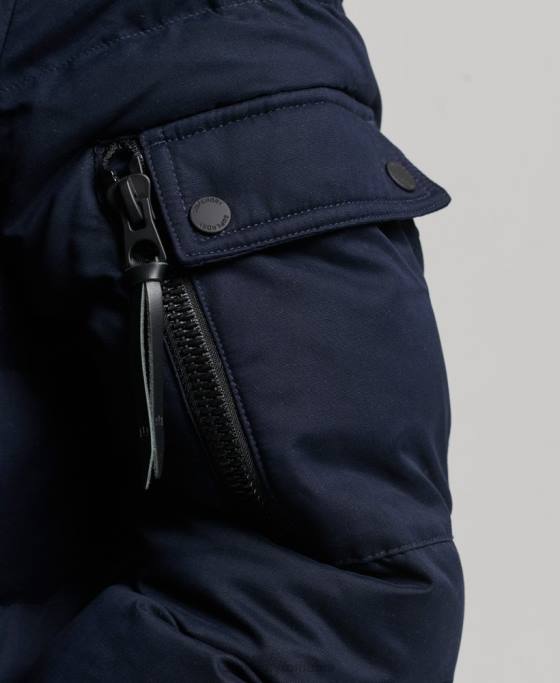 Superdry geacă parka expediție din microfibră îmbrăcăminte marina femei JX0Z3658