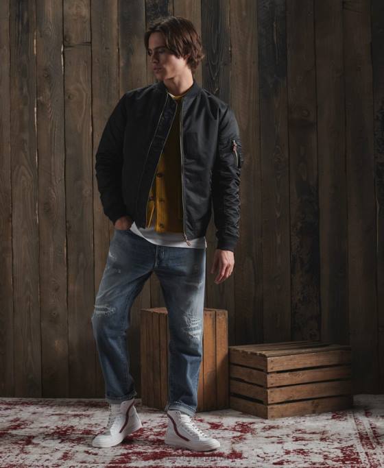 Superdry geacă reversibilă uscată ediție limitată îmbrăcăminte negru bărbați JX0Z4770