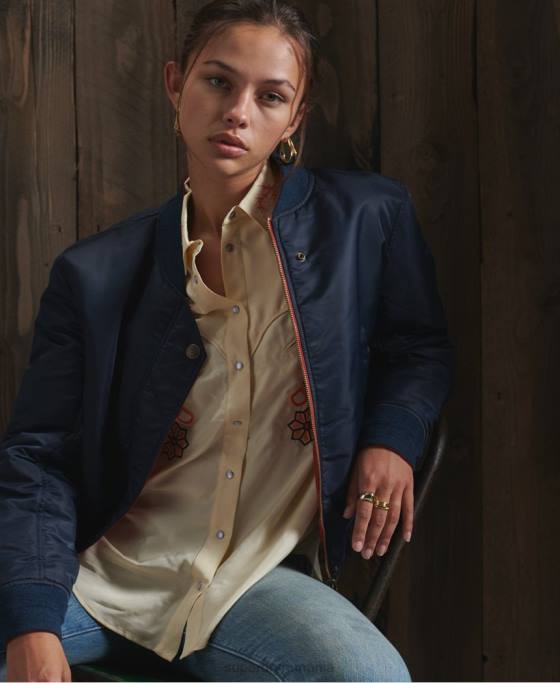 Superdry geacă reversibilă uscată ediție limitată îmbrăcăminte roșu femei JX0Z5551