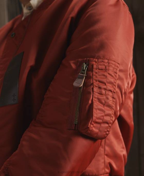 Superdry geacă reversibilă uscată ediție limitată îmbrăcăminte roșu femei JX0Z5551