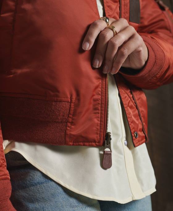 Superdry geacă reversibilă uscată ediție limitată îmbrăcăminte roșu femei JX0Z5551