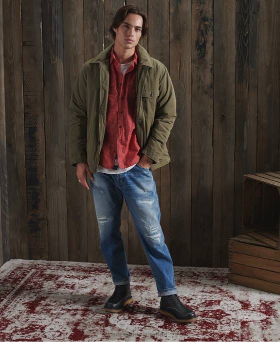 Superdry geacă tank uscată ediție limitată îmbrăcăminte kaki bărbați JX0Z4771