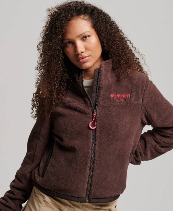 Superdry geacă trekker fleece îmbrăcăminte maro femei JX0Z3559