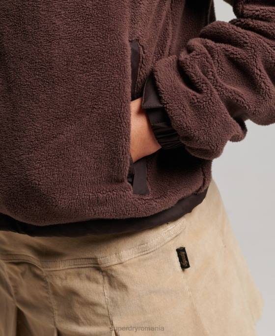 Superdry geacă trekker fleece îmbrăcăminte maro femei JX0Z3559