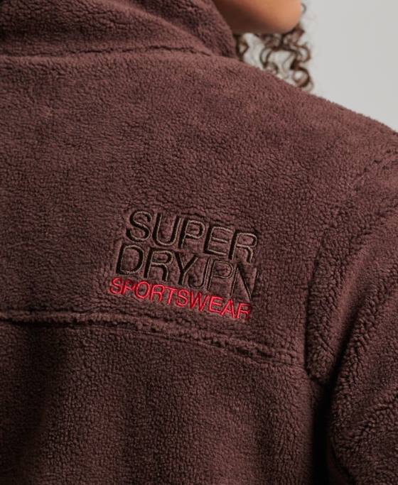 Superdry geacă trekker fleece îmbrăcăminte maro femei JX0Z3559