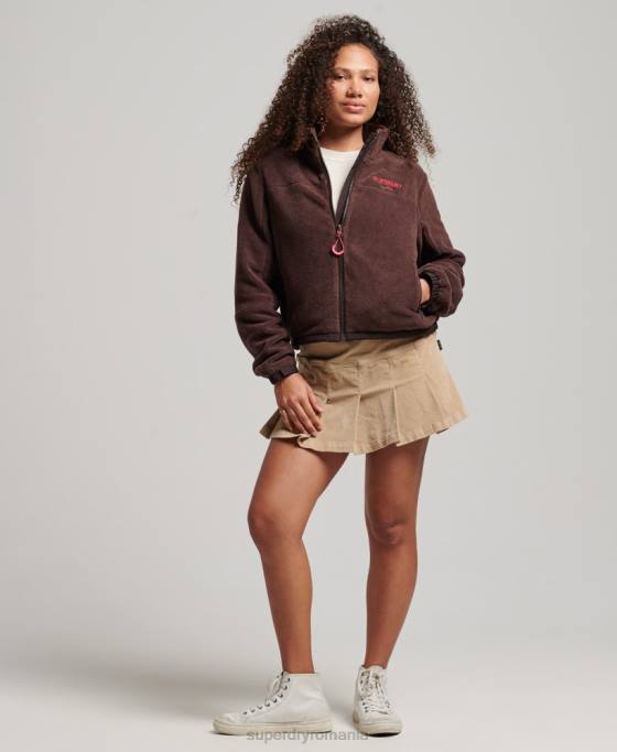 Superdry geacă trekker fleece îmbrăcăminte maro femei JX0Z3559