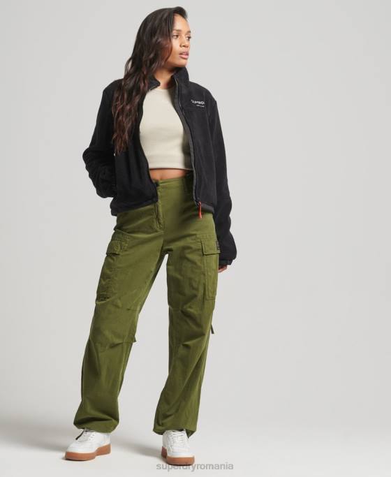 Superdry geacă trekker fleece îmbrăcăminte negru femei JX0Z3782