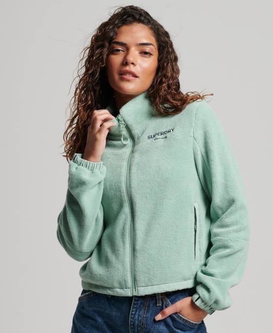 Superdry geacă trekker fleece îmbrăcăminte verde femei JX0Z3699