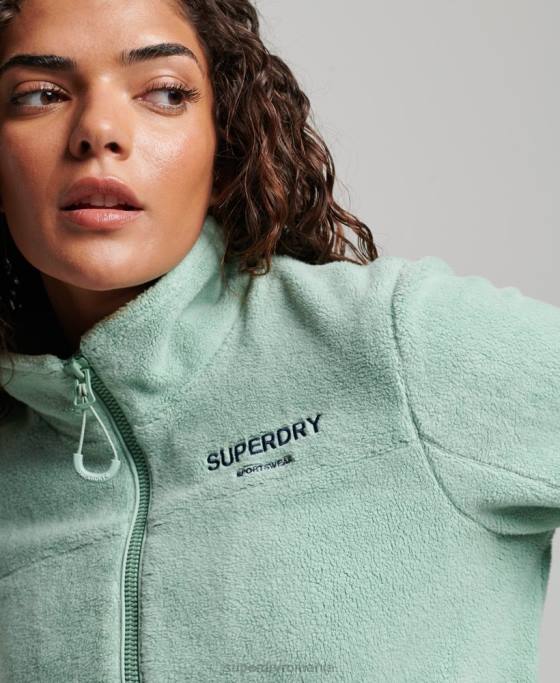 Superdry geacă trekker fleece îmbrăcăminte verde femei JX0Z3699