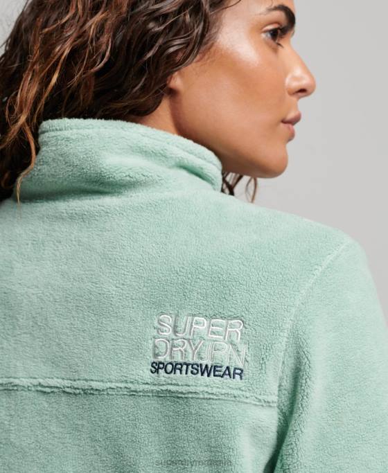 Superdry geacă trekker fleece îmbrăcăminte verde femei JX0Z3699