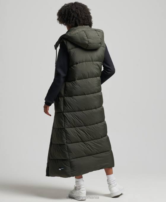 Superdry gilet cu paragate ripstop cu glugă îmbrăcăminte verde femei JX0Z3675