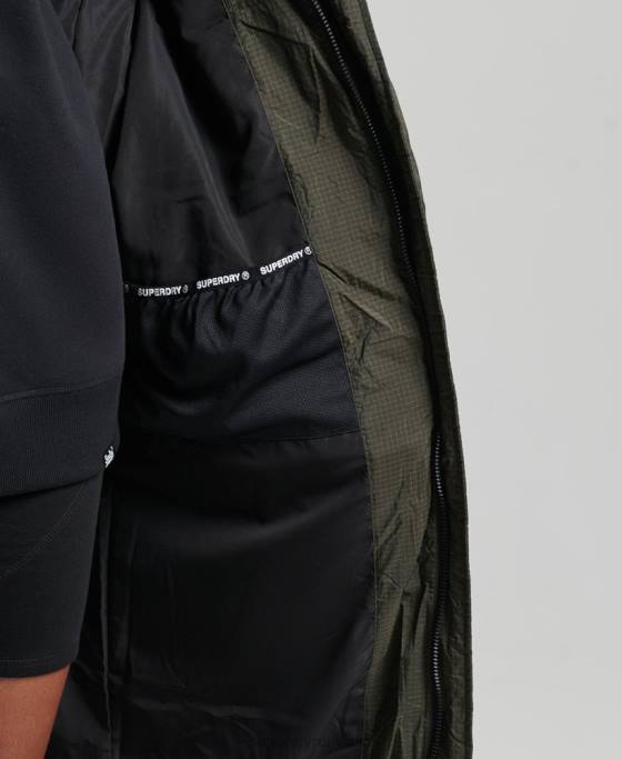 Superdry gilet cu paragate ripstop cu glugă îmbrăcăminte verde femei JX0Z3675