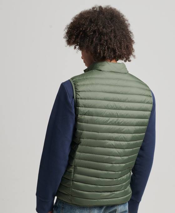 Superdry gilet cu puf de bază tech îmbrăcăminte kaki bărbați JX0Z4445