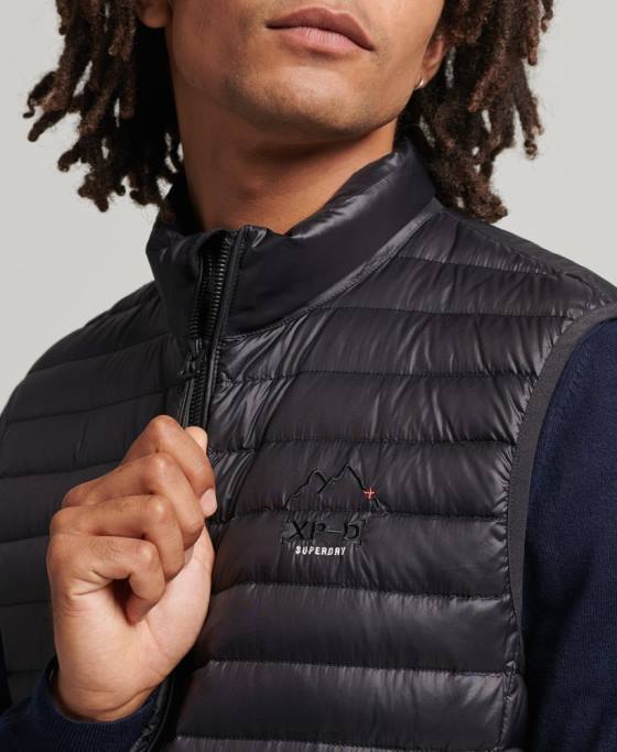Superdry gilet cu puf de bază tech îmbrăcăminte negru bărbați JX0Z4637