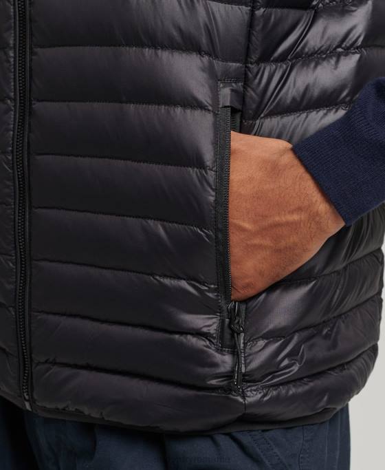 Superdry gilet cu puf de bază tech îmbrăcăminte negru bărbați JX0Z4637