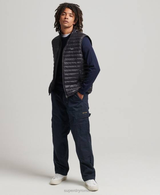Superdry gilet cu puf de bază tech îmbrăcăminte negru bărbați JX0Z4637