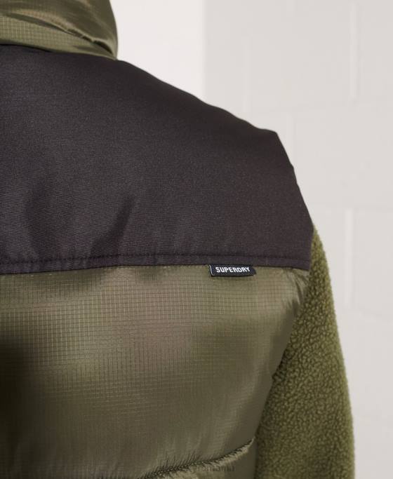 Superdry gilet căptușit îmbrăcăminte kaki bărbați JX0Z4534