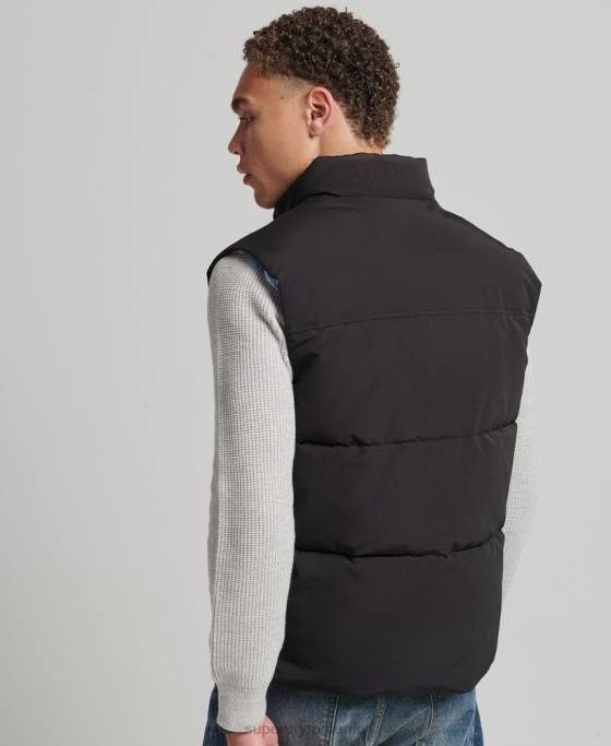 Superdry gilet de munte de epocă îmbrăcăminte gri inchis bărbați JX0Z4528
