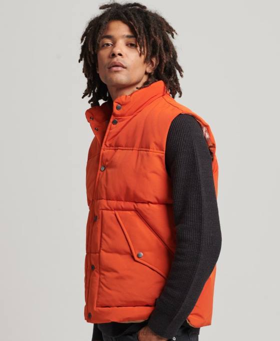 Superdry gilet de munte de epocă îmbrăcăminte portocale bărbați JX0Z4439