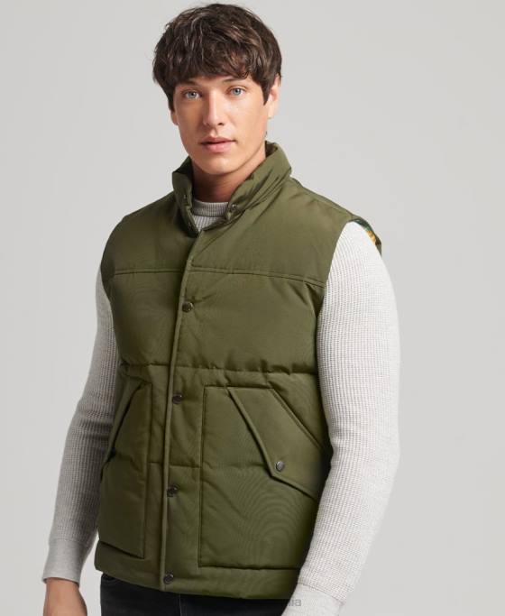Superdry gilet de munte de epocă îmbrăcăminte verde bărbați JX0Z4529
