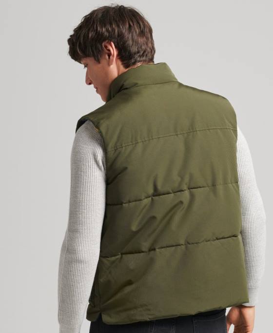 Superdry gilet de munte de epocă îmbrăcăminte verde bărbați JX0Z4529