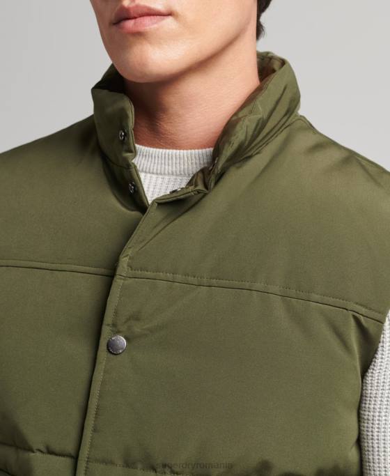 Superdry gilet de munte de epocă îmbrăcăminte verde bărbați JX0Z4529