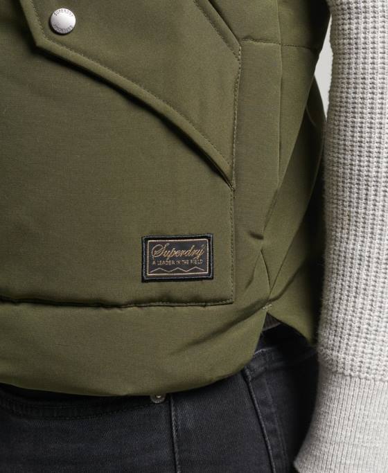 Superdry gilet de munte de epocă îmbrăcăminte verde bărbați JX0Z4529